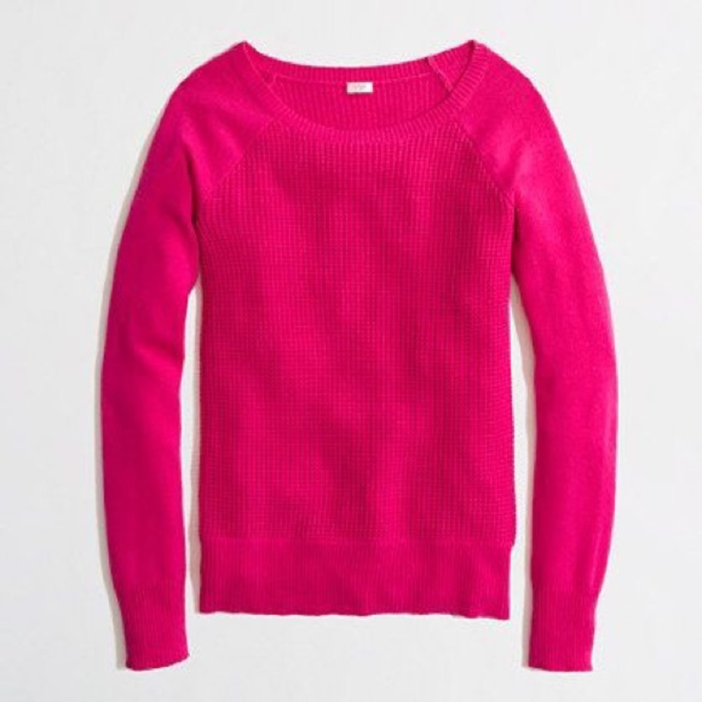 J. Crew Factory Warmspun Waffle Crewneck Sweater